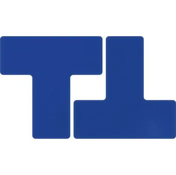 Značení Podlahové značení - Dělící značka "T" 76,2 x 203,2 mm, 20 ks v balení, modrá
