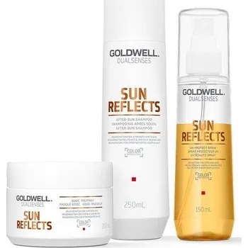 Kosmetická sada Goldwell Dualsenses Sun Reflects Set - Šampon 250ml + Sluneční maska 200ml + Sluneční sprej 150ml Dárková sada