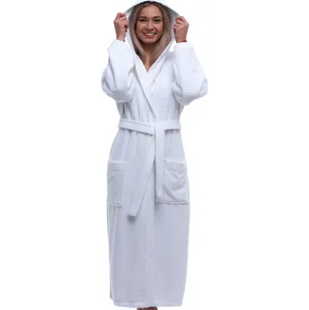 Dámský župan Bílý těhotenský župan do porodnice froté 1ZF3070 bílá l