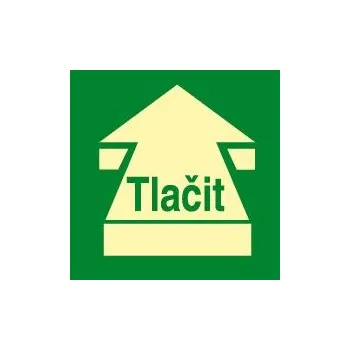 Otevírání dveří TLAČIT, plast 10,5 x 10,5 cm