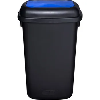Odpadkový koš Plastový koš na odpadky QUATRO 90 l s modrým víkem