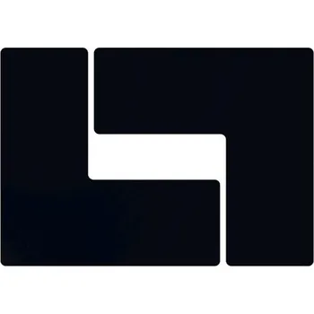 Značení Podlahové značení - Rohová značka "L" 101,6 x 254 mm, 20 ks v balení, černá