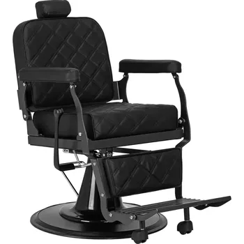 Kadeřnické křeslo Barber křeslo CARLOS extra - černé