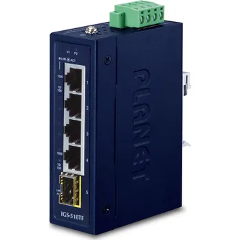 Switch PLANET IGS-510TF síťový přepínač Nespravované Gigabit Ethernet (10/100/1000) Modrá