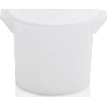 Zednická nádoba Potravinářská kónická nádoba s víkem, 35 l bílá