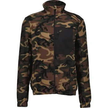 Pánská mikina SOLOGNAC Lovecká fleecová mikina 500 maskovací 3XL ZELENÁ