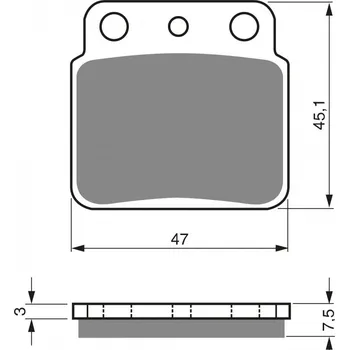 Brzdová destička Brzdové destičky GOLDFREN 092 K5