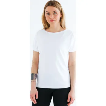 Dámské tričko Bílé dámské tričko na jógu – nanosilver® BAT2 Velikost: L/XL