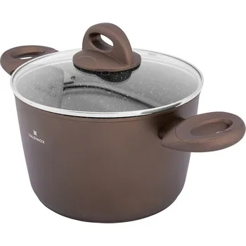 Hrnec Valdinox Aurum Kastrol s nepřilnavým povrchem s poklicí, 20 cm, 3,2 l, hnědá