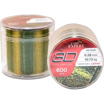 CARP EXPERT - Vlasec Monofil 3D 0,20 mm 5,31 kg mm 600 m