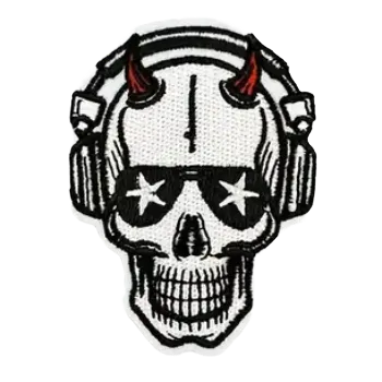 Nášivka Nažehlovací nášivka - rock - lebka (5,4 x 7,0 cm)