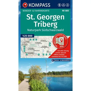 KOMPASS Wanderkarte 885 St. Georgen, Triberg, Naturpark Südschwarzwald 1:25.000