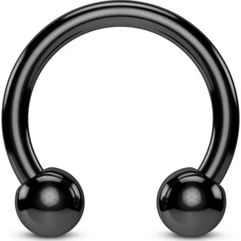 Piercing Šperky4U Piercing podkova, barva černá - PV1001K-120833