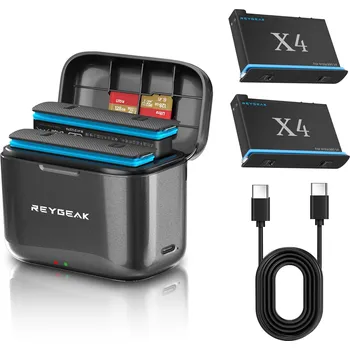 Set dvou baterií 2500mAh a nabíječka pro Insta360 X4