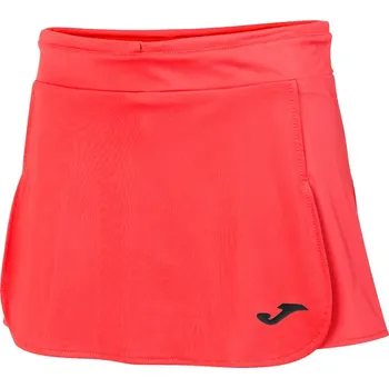Dívčí oblečení Dívčí tenisová sukně Joma Open II Coral Fluor Velikost oblečení Junior Joma: 2XS(11-12 let)
