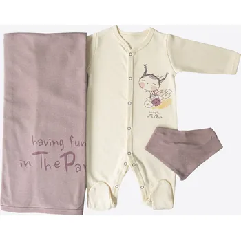 Kojenecký overall kitikate 3DÍLNÝ SET - OVERAL, DEKA A BRYNDÁČEK_S58723 Velikost: 3 - 6 MĚSÍCŮ