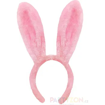 Karnevalový doplněk Králičí uši čelenka růžová