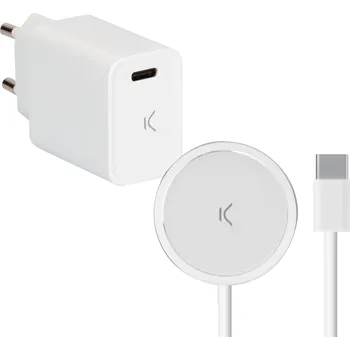 Ksix bezdrátová nabíječka, MagCharge 15W, PD, kabel, 1m + nabíječka 20W