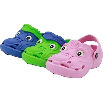 Chlapecké pantofle SLOBBY dětské pantofle 191-0045-S1 zelené-tmavě modré-růžové 27