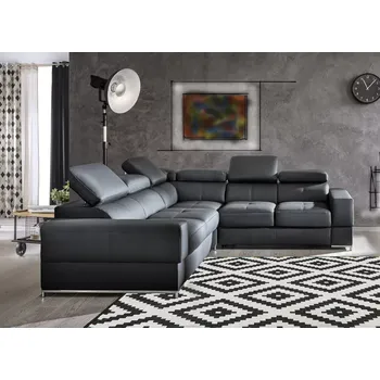 Sedací souprava Kožená rohová sedací souprava Bazalt 3