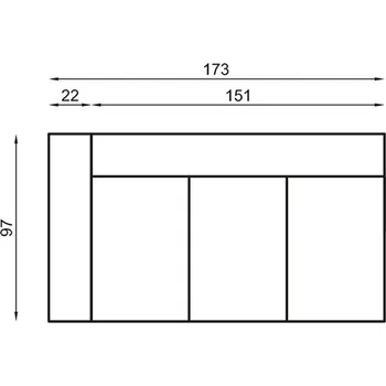 Sedací souprava Modul Irys 3/B - levý