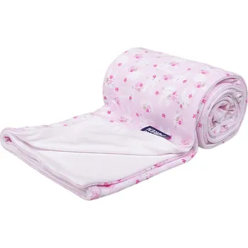 Dětská deka Kaarsgaren Oboustranná bambusová deka růžová zajíc