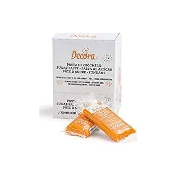 Decora, Itálie Extra tvrdá - Potahovací hmota 100g oranžová - Decora