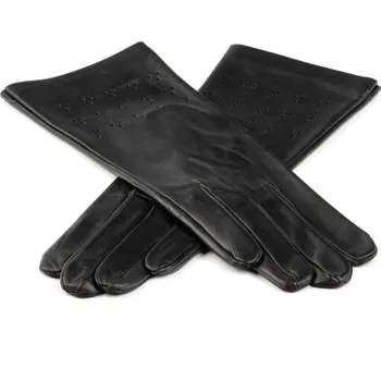 Rukavice Rukavice bez podšívky s proseklými lístky Barva: Černá, Velikost: 8,5