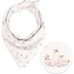 Bavlněný šátek Sandra SA-610 Labutě mezi lekníny na bílém 70 x 70 cm