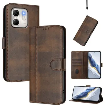 Pouzdro na tablet VSECHNONAMOBIL 108206 LINEAR Peněženkový obal pro Infinix Smart 9 HD hnědý