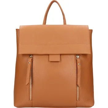 Městský batoh Italia Dámský kožený batoh Italia Mokka - koňak