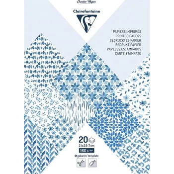 Barevné papíry CLAIREFONTAINE Origami Shibory, A4, 160g, 20 listů