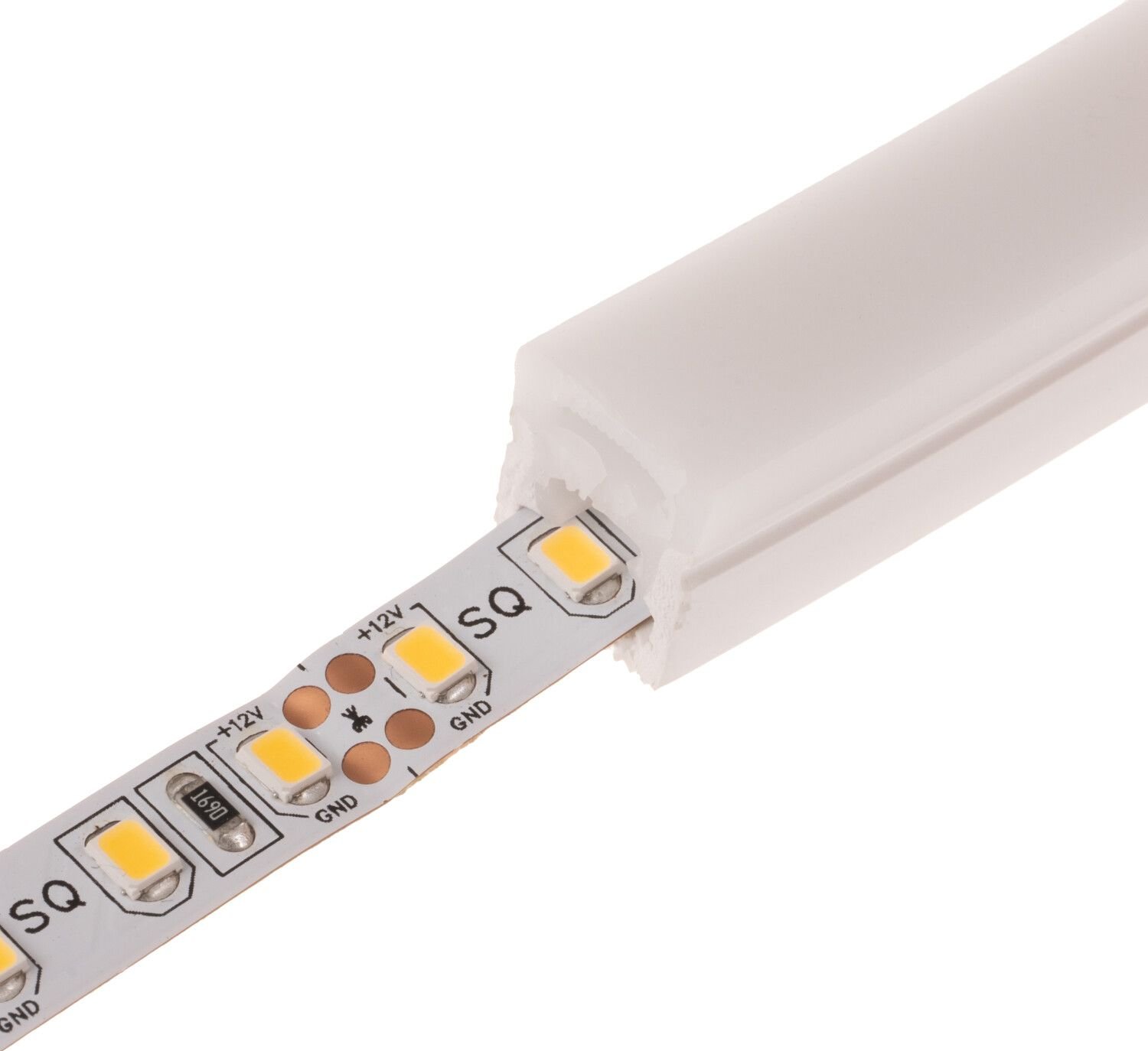 Silikonový NEON profil lišta pro LED pásky hranatý - T-LED - 117030 - 117030