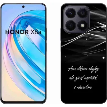 Pouzdro na mobilní telefon Gelový kryt mmCase na Honor X8a - citát černé pozadí