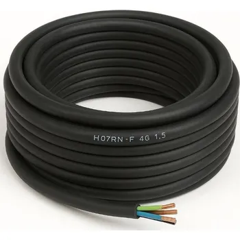 elektrický kabel H07RN F 4G 1,5 Flexibilní gumový kabel pro náročná prostředí