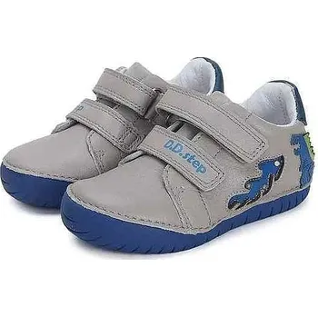 Dětská treková obuv D.D.STEP chlapecké tenisky S050-41140B světle šedé - blikající 25