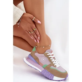 Dámské tenisky Semišové Dámské Tenisky Na Platformě Big Star RR274815 HI-POLY SYSTEM Barva: Růžová, Velikost: 37