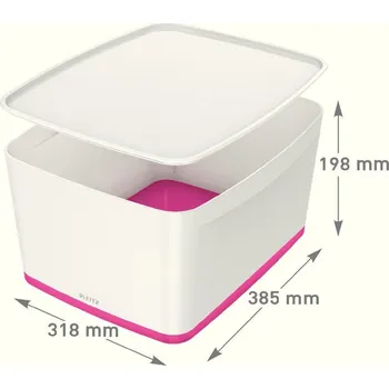 Úložný box Úložný box s víkem Leitz MyBox, velikost L, modrá