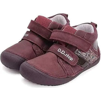 Dětská treková obuv D.D.STEP dívčí kotníková obuv BAREFOOT S063-42767A raspberry 30