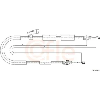 Brzdový systém Tažné lanko, parkovací brzda COFLE CFE17.0685