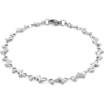 Náramek BRUNOshop.cz Náramek DELFÍNCI stříbrná 230 mm