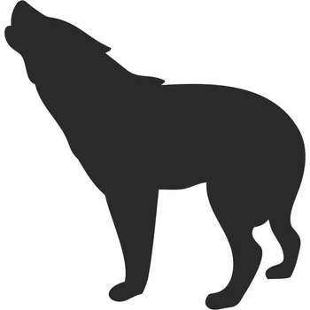 Samolepicí dekorace na vozidlo SI0115065B - Vlk1 - 100 x 105 mm doleva