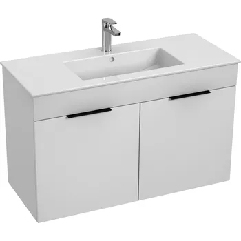 Koupelnový nábytek JIKA Cube - skříňka, vč. umyvadla 1000x430 mm, 2 dveře (H453651176...1) Barva: Antracit matný