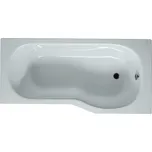 JIKA Tigo - akrylátová vana, asymetrická, pravá, vestavná verze, bez podpěr (H220210...0001), Bílá (H2202100000001)