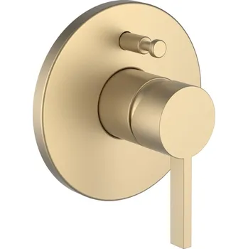 Vodovodní baterie Kartell LAUFEN - vrchní sada podomítkové vanové pákové baterie pro Simibox, s přepínačem a zavzdušňovacím ventilem, PVD světle zlatá matná, H3213360830101