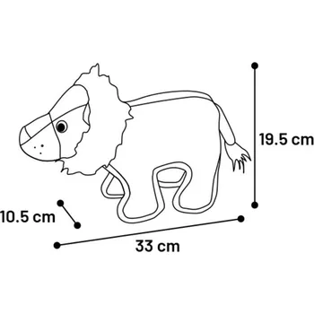 Hračka pro psa Hračka FLAMINGO textil - Strong Stuff lev hnědý 10,5x33x19,5cm