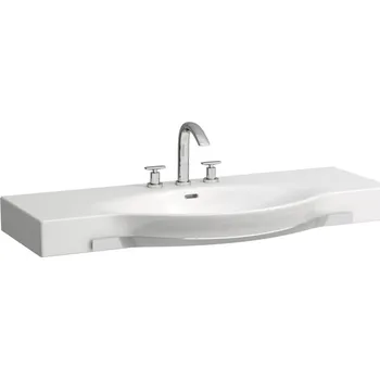 LAUFEN PALACE - umyvadlo do nábytku, s držákem na ručník, Bílá (H812704) Provedení: 1 otvor pro baterii, řezatelné na jedné straně