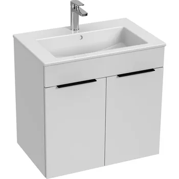 Koupelnový nábytek JIKA Cube - skříňka, vč. umyvadla 650x430 mm, 2 dveře (H453601176...1) Barva: Jasan