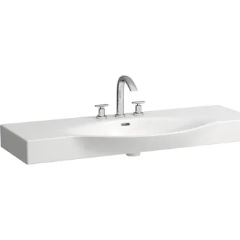 LAUFEN PALACE - umyvadlo do nábytku, bez držáku na ručník, Bílá (H811704) Provedení: 1 otvor pro baterii, řezatelné na jedné straně