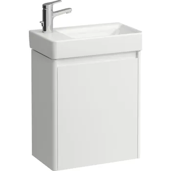 Umyvadlo LAUFEN PRO S - umývátko H815955 se skříňkou H411231, 1 dvířka, závěsy dveří vlevo. Lze instalovat standardní nebo prostorově úsporný sifon H894250., H8659652601041, 1 otvor pro baterii, středový